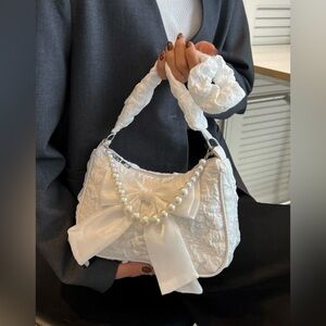 Lightweight,Business Casual Faux Pearl & Rhinestone Pearl Chain